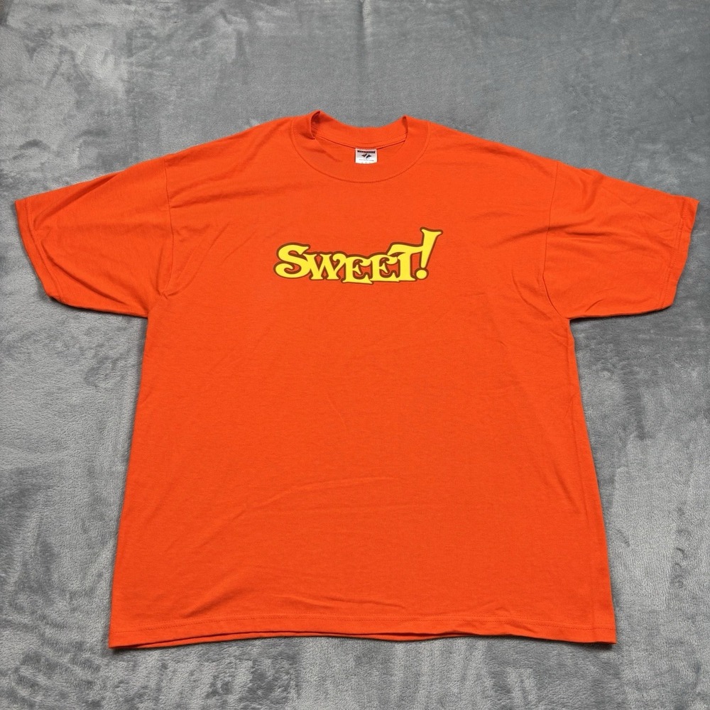 Vintage 102.1 FM The Edge DFW Radio Promo Tshirt Orange Men's Size XL